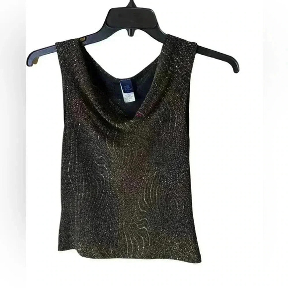 MB Casual USA Top Women's Size Extra Large Sparkle Shimmer Metallic Sleeveless - Picture 4 of 9
